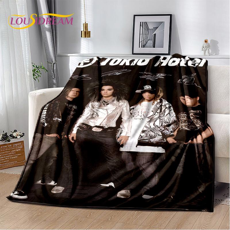 Tokio Hotel Rock Band Bill Kaulitz Blanket,Flannel Soft Throw Blanket for Home Bedroom Bed Sofa Picnic Office Hiking Leisure Nap