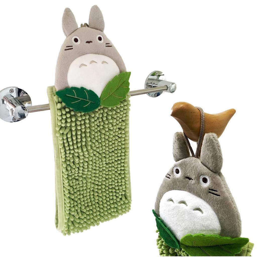 Senko My Neighbor Totoro Forest Totoro Hand Towel, Approx. 15 x 28 cm (when using the mall), Green, Absorbent, Quick-Drying Microfiber, 91184