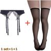 2Pcs Women'S Adjustable Non-Slip Stockings High Waist Garter Belt Plus Size Sock Set Lace Mesh Suspender One-Piece Pantyhose Xxl