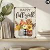 Metal Wall Art Sunflower Pumpkin Fall Sign Home Decor 20x30cm