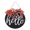 Thanksgiving Wreath Wooden Sign Door Hanging Welcome Sign Wreath Listing Home DecorationMaple