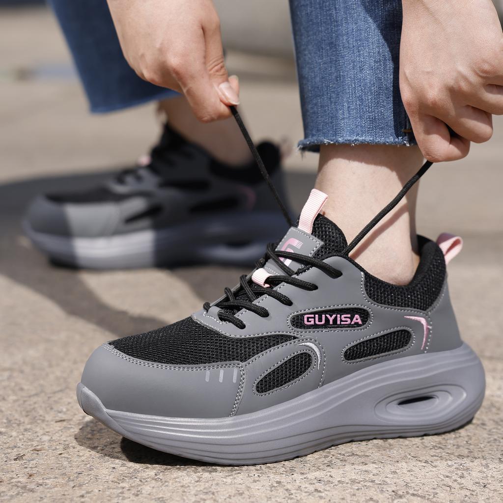 Fashion Steel Toe Shoes Woman Lightweight Safety Shoes Women Breathable Work Sneakers Indestructible Shoes Security Protective Sneakers