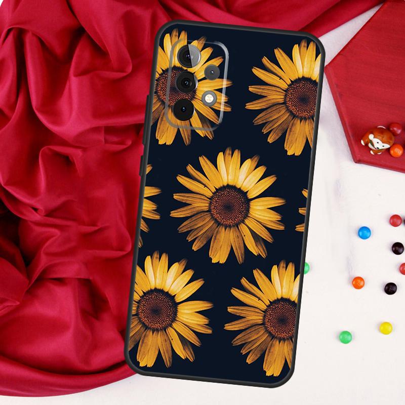 Beauty Yellow Sunflower For Samsung Galaxy A52 A32 A22 A54 A14 A16 A26 A36 A56 A55 A35 A05 A06 A15 A53 A33 A13 Case