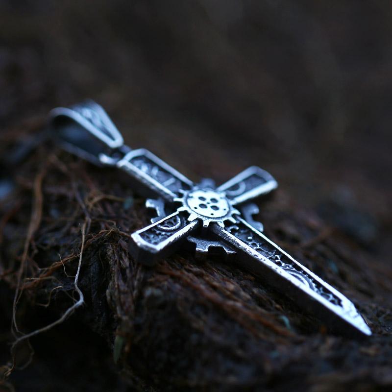 BEIER 2023 New Arrival Skull Cross Necklace Punk Men's Pendant Hip Hop Biker Stainless Steel Steampunk  Jewelry Wholesale