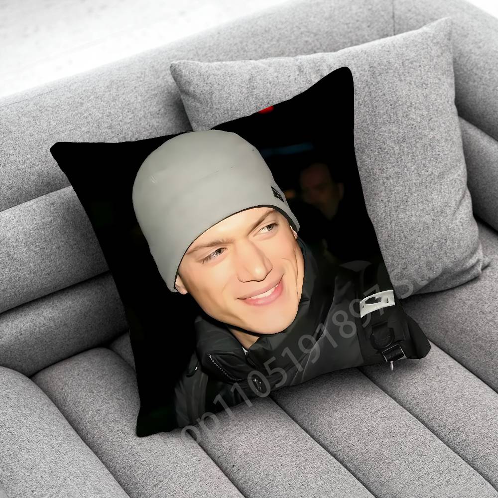 American actor W-Wentworth Miller Throw Pillow Case For 45*45cm 40cm 30cm 50cm 55cm Square Home Pillowcase Case