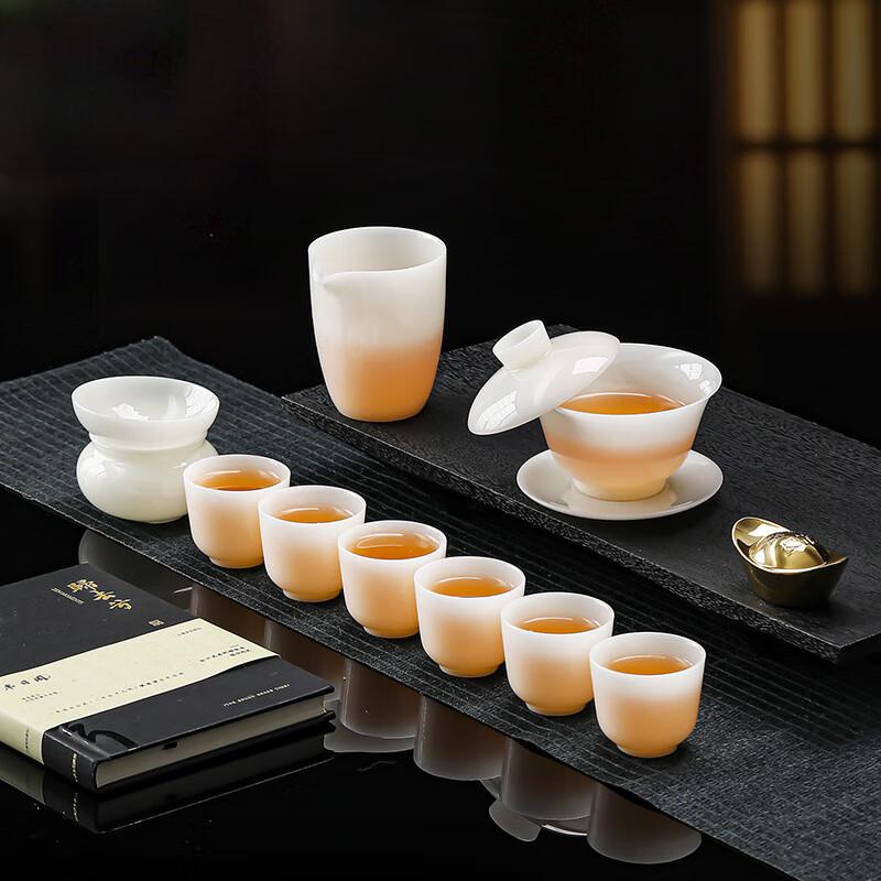 Shangqi Ceramic Hand-painted Gaiwan Tea Set