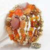 Set di 1 braccialetti con charm perline Bohemia per donna, braccialetti a catena con perline in lega vintage fatti a mano, braccialetti da donna Boho per feste