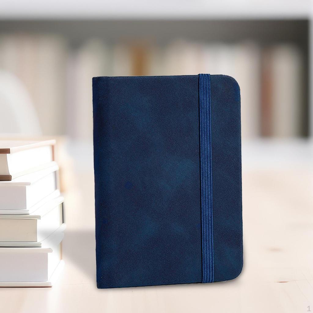 Pocket Notebook A7 Note with Elastic Band 100 Sheets Gift Lined Pad Small Daily