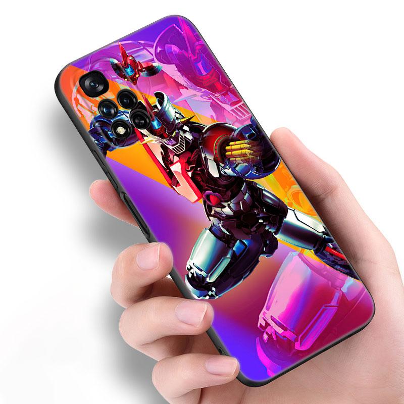 

Аниме Mazinger Z черный силиконовый чехол для телефона Xiaomi POCO X3 X4 NFC F5 M3 M4 M6 X5 X6 Pro F3 F4 GT 5G C55 C65 M5 POCO X6 5G