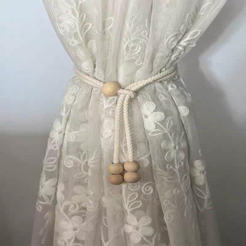 2pcs modern minimalist curtain straps, hanging balls, handmade cotton rope storage straps, living room and bedroom decoration