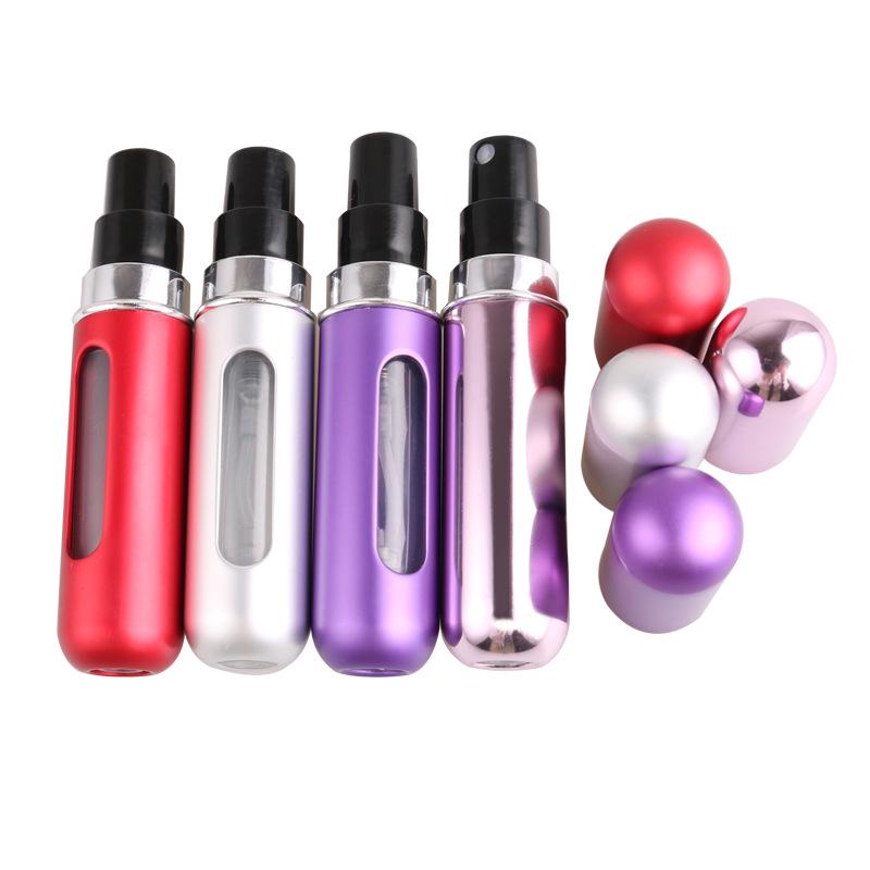 5ml Refillable Aluminum Perfume Spray Bottle with Self-Pump Function
