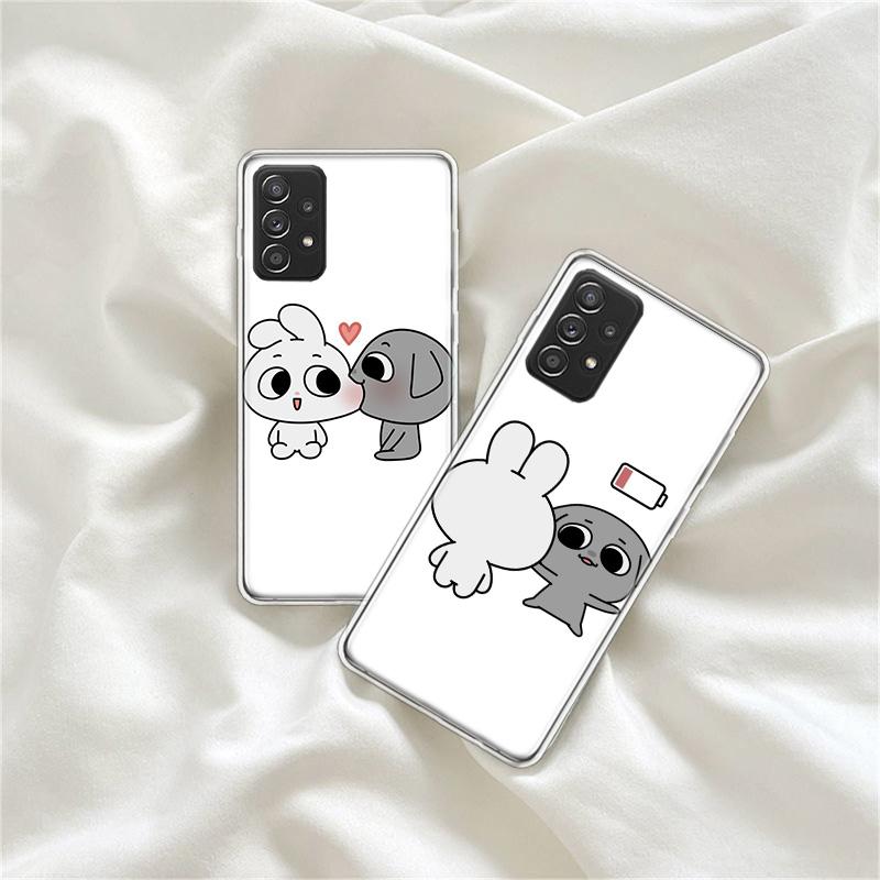 Cute Cartoon K-Kkamang Phone Case for Samsung A54 A57 A37 A17 A14 A15 A12 A24 A34 A55 A35 A25 A52S A07 A05S A04S A22 A32 A72 Gal