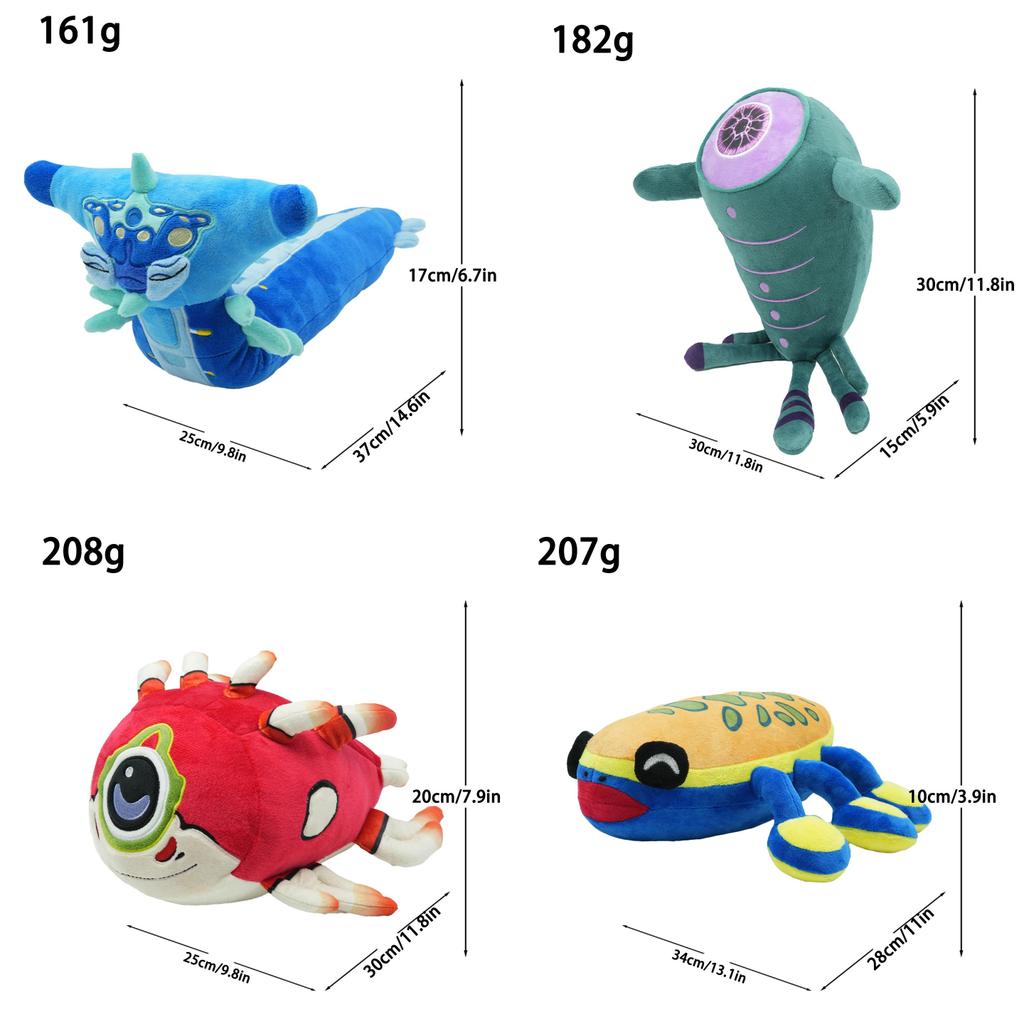 Multiple Sea Creatures Subnautica 2 Plush Toy Cartoon Oculous Crashfish Floater Ghost Leviathan Gift