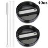 30oz/40oz Tumbler Lid Replacement Fit for Stanley Cup, 2 Pack Replacement Tumbler Lids , with 2 Straws and 1 Cleaning Brush