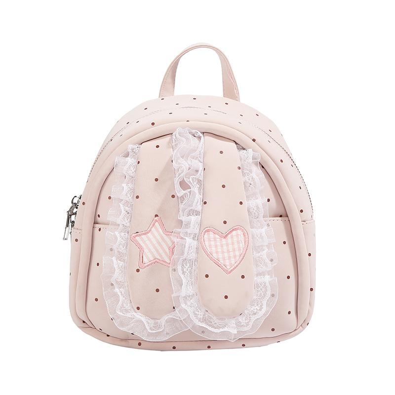 Schoolbag Sweet and cute girl rabbit ear backpack 1011 new casual versatile backpack college style schoolbag