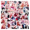 50 pezzi DARLING In The FRANXX Adesivi Anime Carina Zero Due Ragazza Cartone Animato Adesivo Valigia Borraccia Telefono Decalcomanie Graffiti