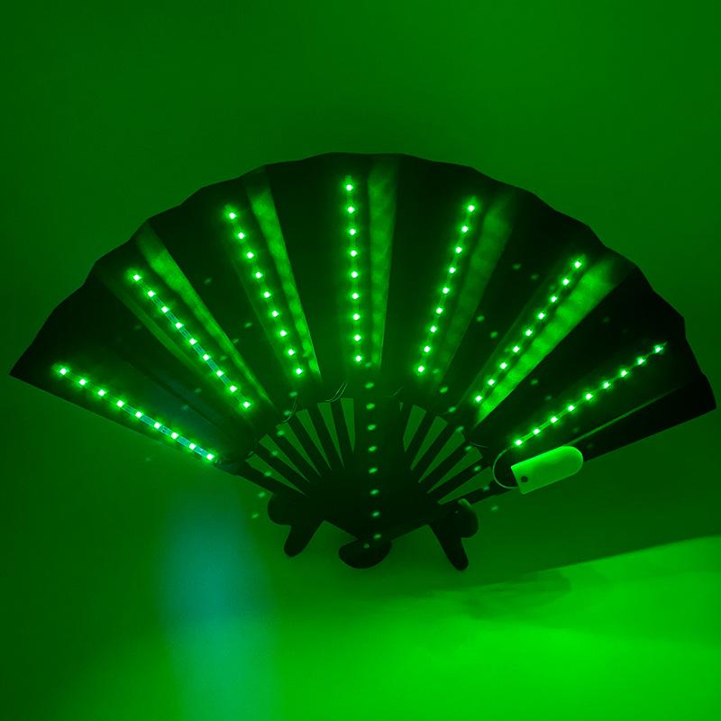 Rose Lace Edge LED Folding Fan - Wedding Gift & Dance Prop