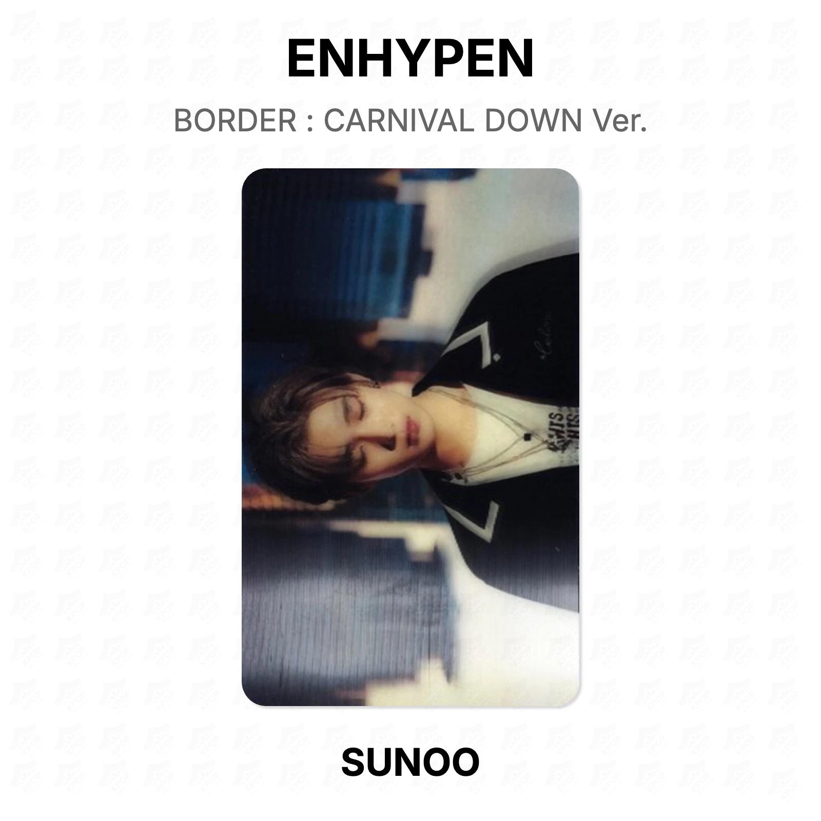 ENHYPEN BORDER : CARNIVAL DOWN Ver. Official Photocard SUNOO 02