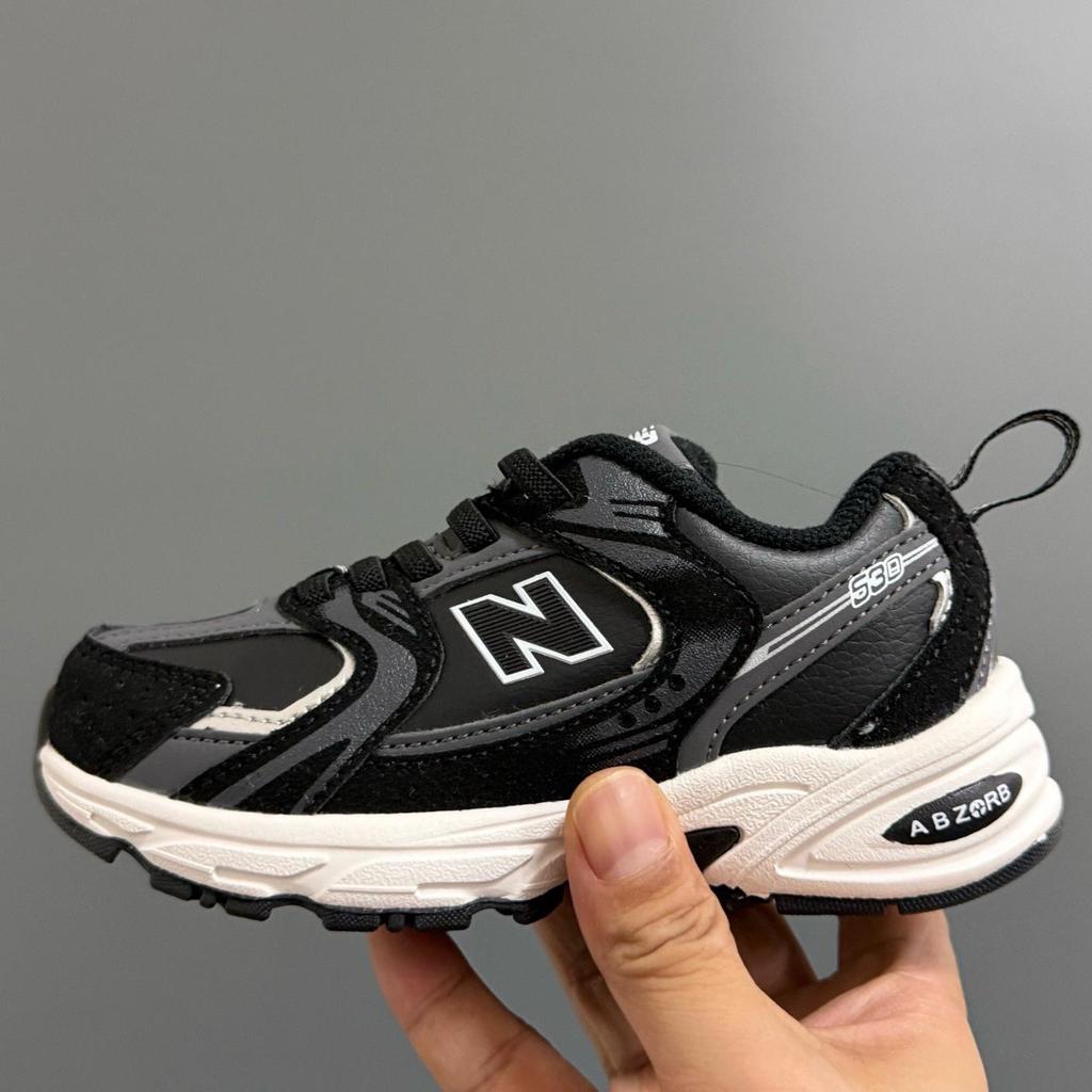 NB 530 Kids' Leather Athletic Shoes: Comfortable, Lightweight, Non-slip, Soft Sole, Unisex Casual Sneakers.