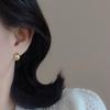Elegant Small Bean Stud Earrings for Women: Simple, Fashionable, Unique Design with High-End Feel