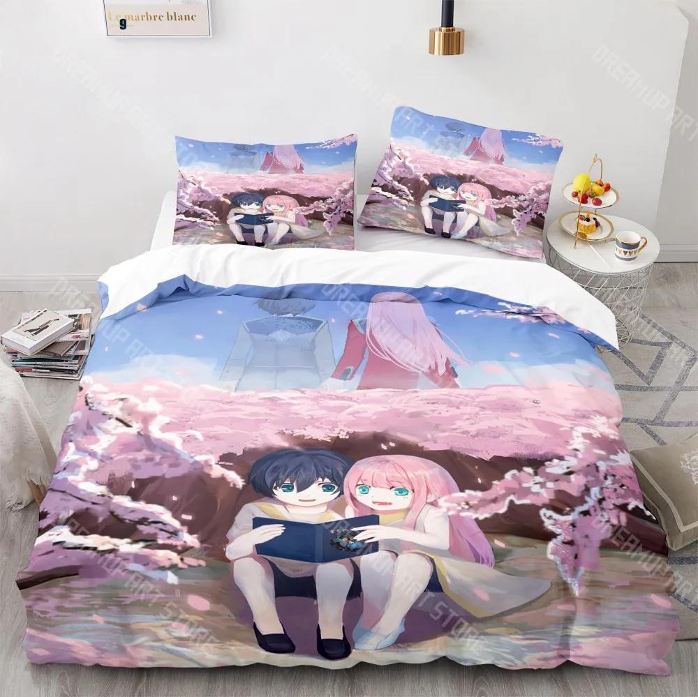 3D Print Darling In The Franxx Zero Two Bedding Set Bedspread Single Twin Full Queen King Size Bed Set Aldult Kid Bedroom Sets