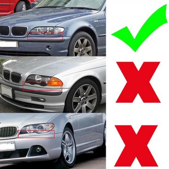 Front Under Headlight Molding Cover Trim For BMW 3 Series E46 4 Door 1998-05