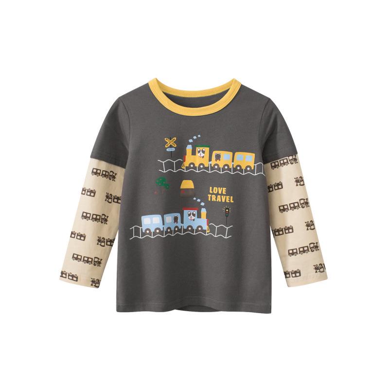 2026 Spring Korean Style Boys  Long Sleeve T-Shirt - 27Kids 110 cm