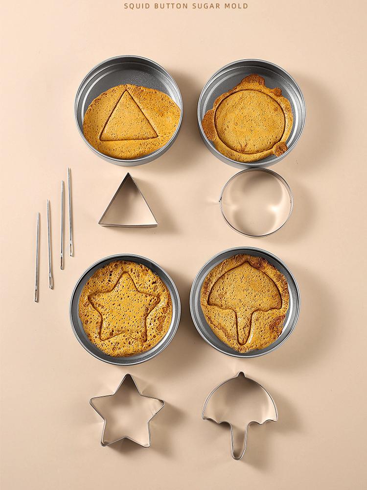 12pcs/Set Sugar Cookie Mold Korean Candy Game Stainless Steel Cookie Mold TV Fans Party Game Mold Kitchen Baking Desserts Tools