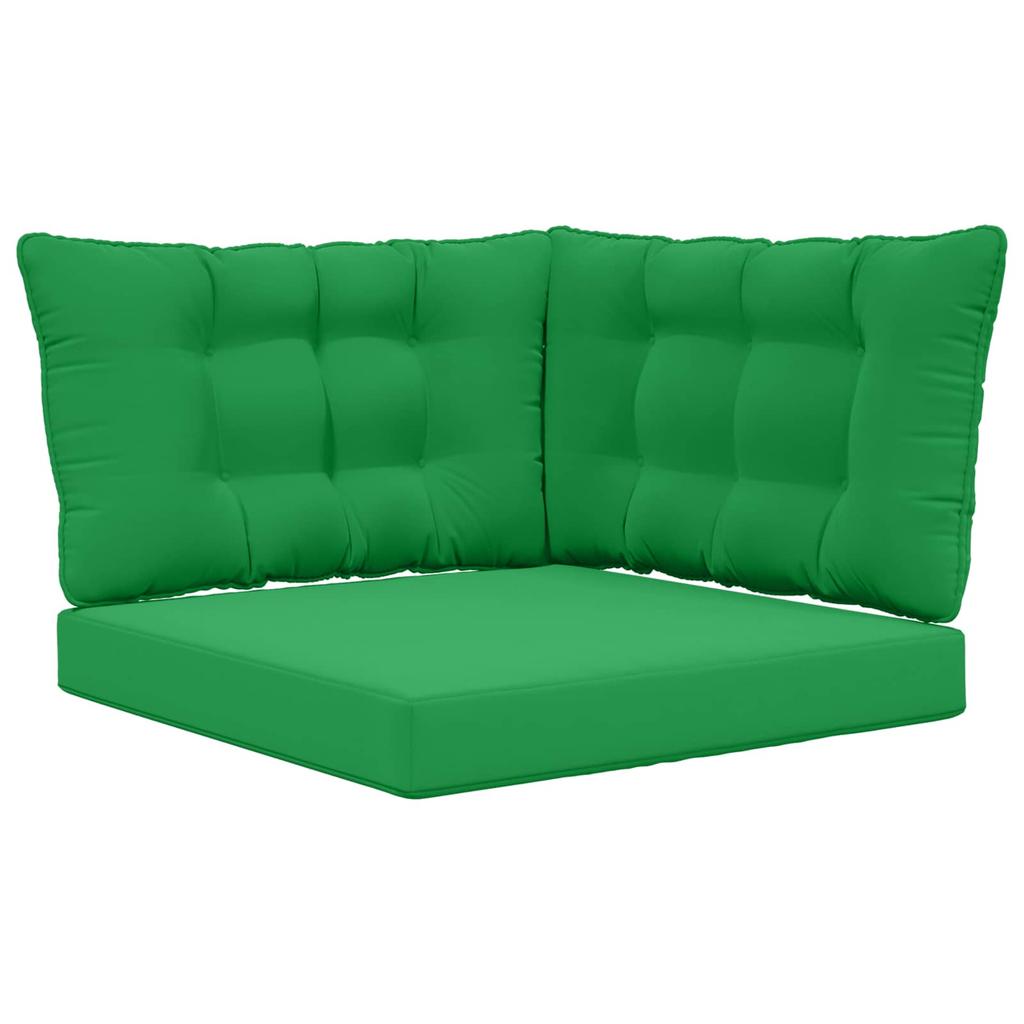 Outdoor Sofa Cushion Set 3 Pcs Green Polyester
