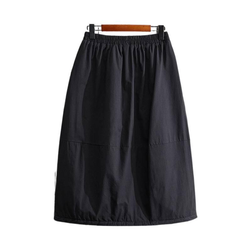 2025 Autumn/Winter Retro Padded Plus Size A-line Skirt: Artistic, Versatile, Age-Defying, Loose Fit