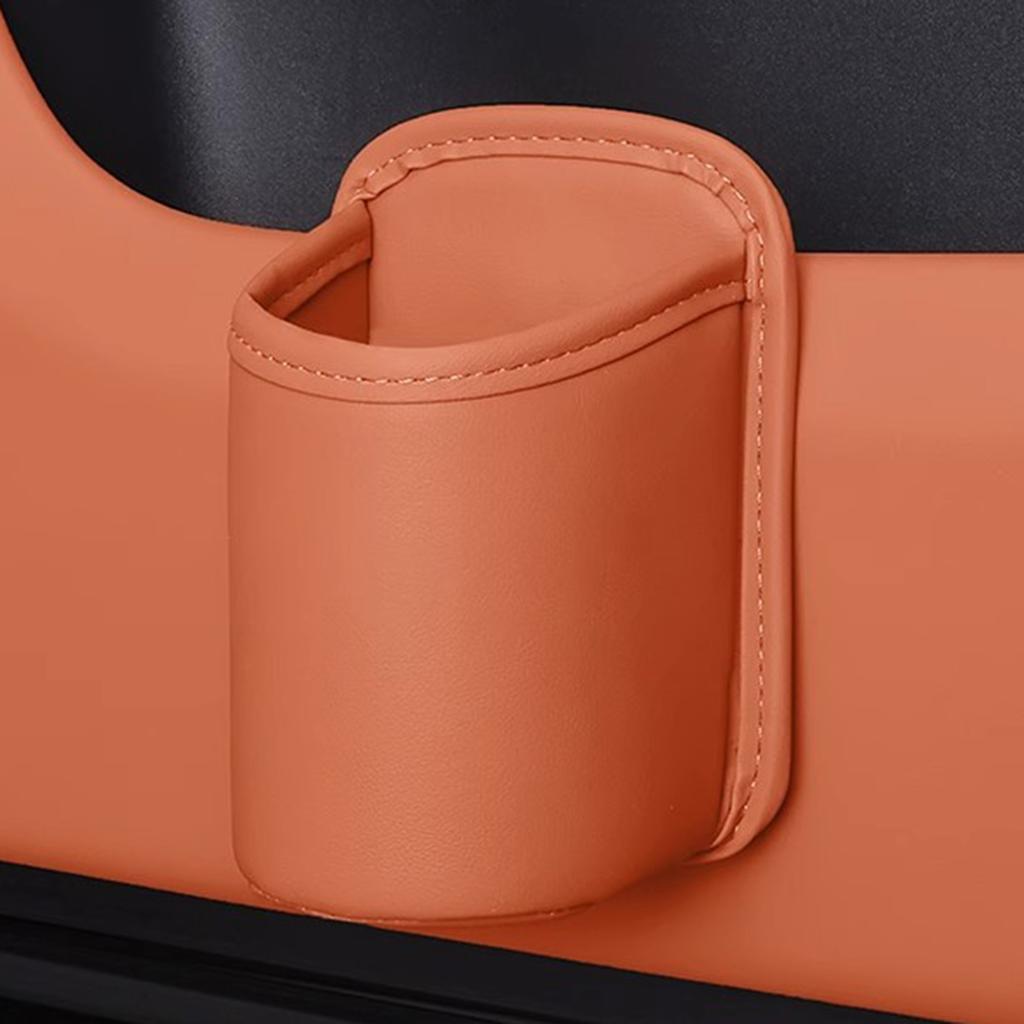 Car Cup Holder Seat Back Organizer PU Leather beverage Drink Storage Pouch Organizer car seat pocket organizer case