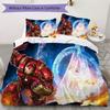 Avengers Iron Man Printed Bedding Set 3Pcs Duvet Cover Set For Kids Bedroom No Sheet No Quilt Core