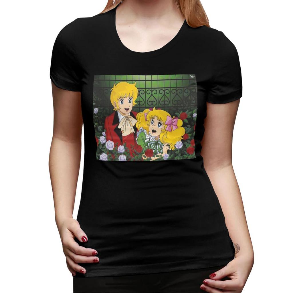Candy Candy Anime TShirt for Women Crew Neck Streetwear T Shirts Womens Short Sleeve Summer Clothes Tops
