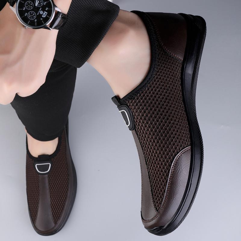Fashion Men's Shoes New Breathable Driving Shoes Summer Outdoor Mens Sneakers Lightweight Non-Slip Casual Shoes Mocassins Plus Size 47