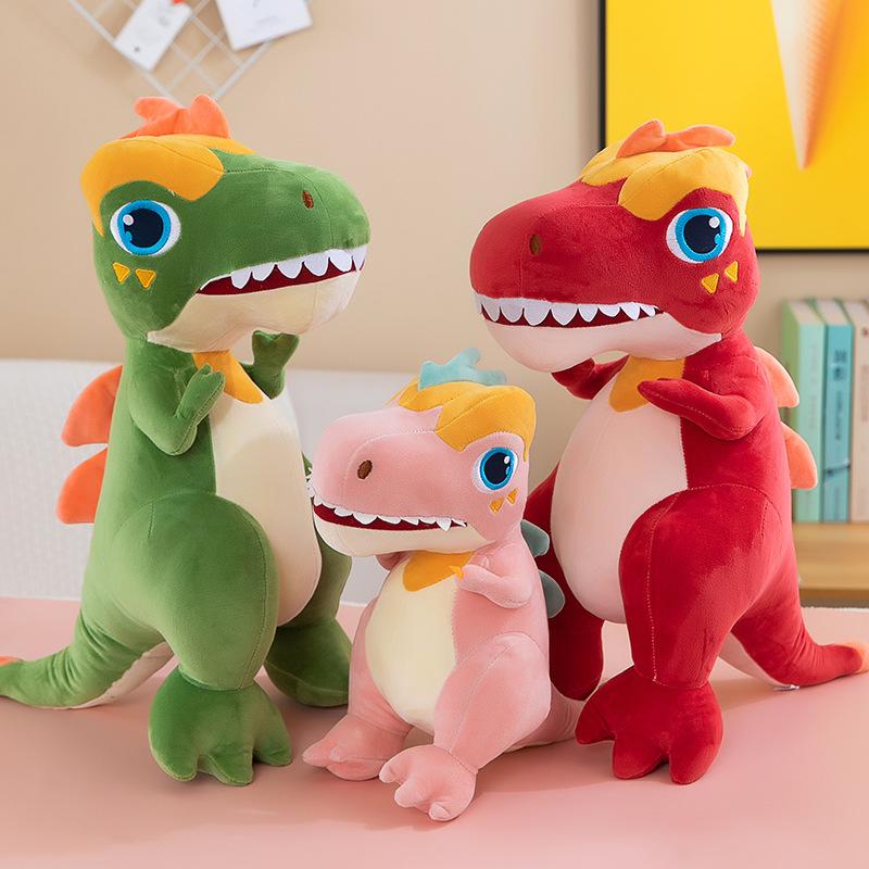 Flame Tyrannosaurus Rex Doll Creative Dinosaur Plush Toy Sleeping Pillow Child Accompanying Doll Gift