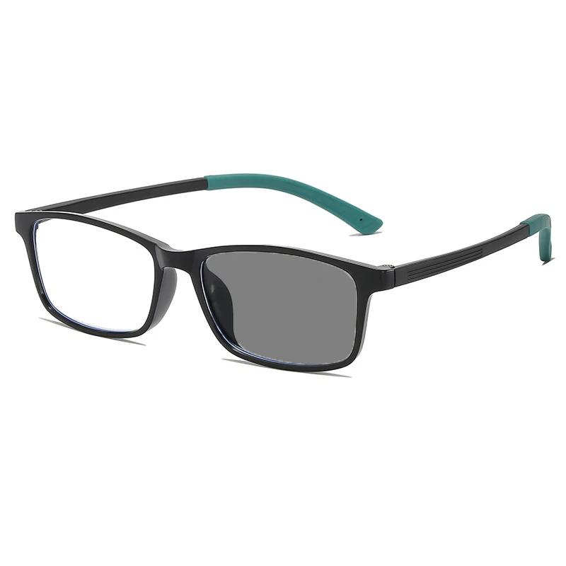 Ultra Light TR90 Photochromic Reading Glasses Sports Style Anti Slip and Anti Blue Light Glasses Outdoor Cycling Sun Protection
