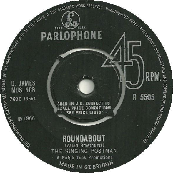 

7inch Record SINGING POSTMAN Roundabout R5505 Parlophone 1966 UK Pop Used