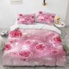 Wedding Theme Rose Bedding Chinese Wholesale Home Textile Quilt Bad Cover Set Marry Decoration Bedclothes Hd 5D Red Rose Flower