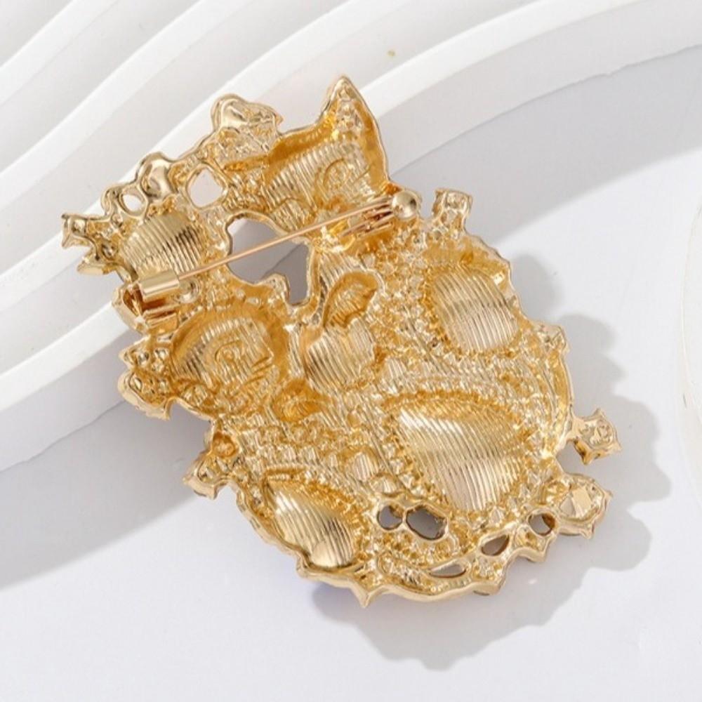 Exquisite Enamel Cat Lapel Pin Light Luxury Jewelry Accessories Delicate Two Cat Brooch  Gifts