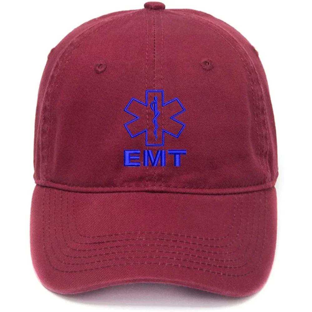 Lyprerazy Unisex s Baseball Cap EMS - Emergency Medical Embroidery Hat Cotton Embroidered Casual Baseball Caps
