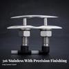 Concealed Cleat Mirror-Polished Hardware Heavy Duty for Boats, Docks
