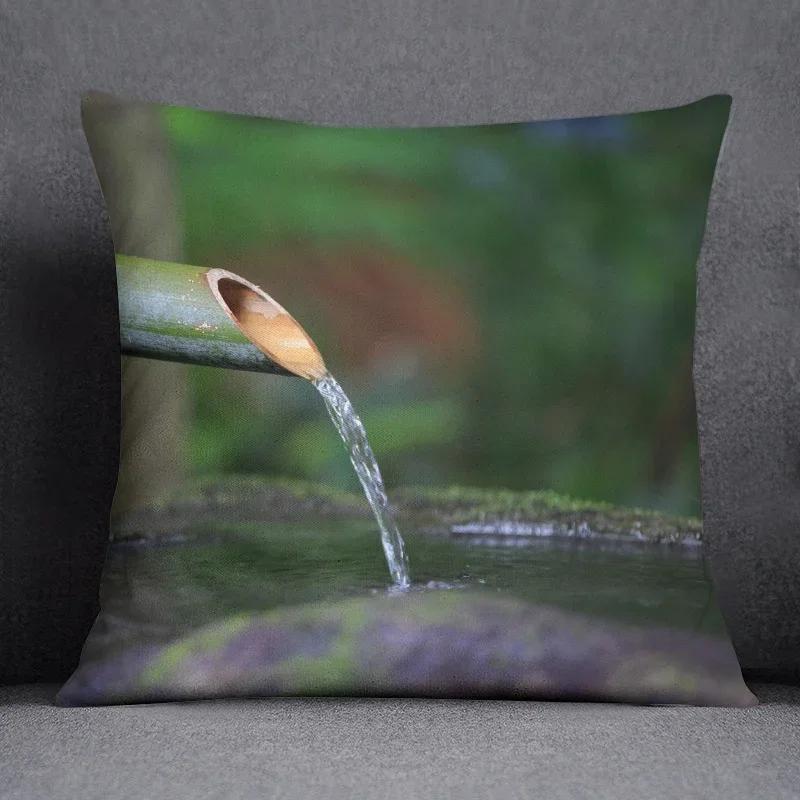 Bamboo Forest Pattern Series Pillow Gift Home Office Decoration Bedroom Sofa Car Cushion Cover Case