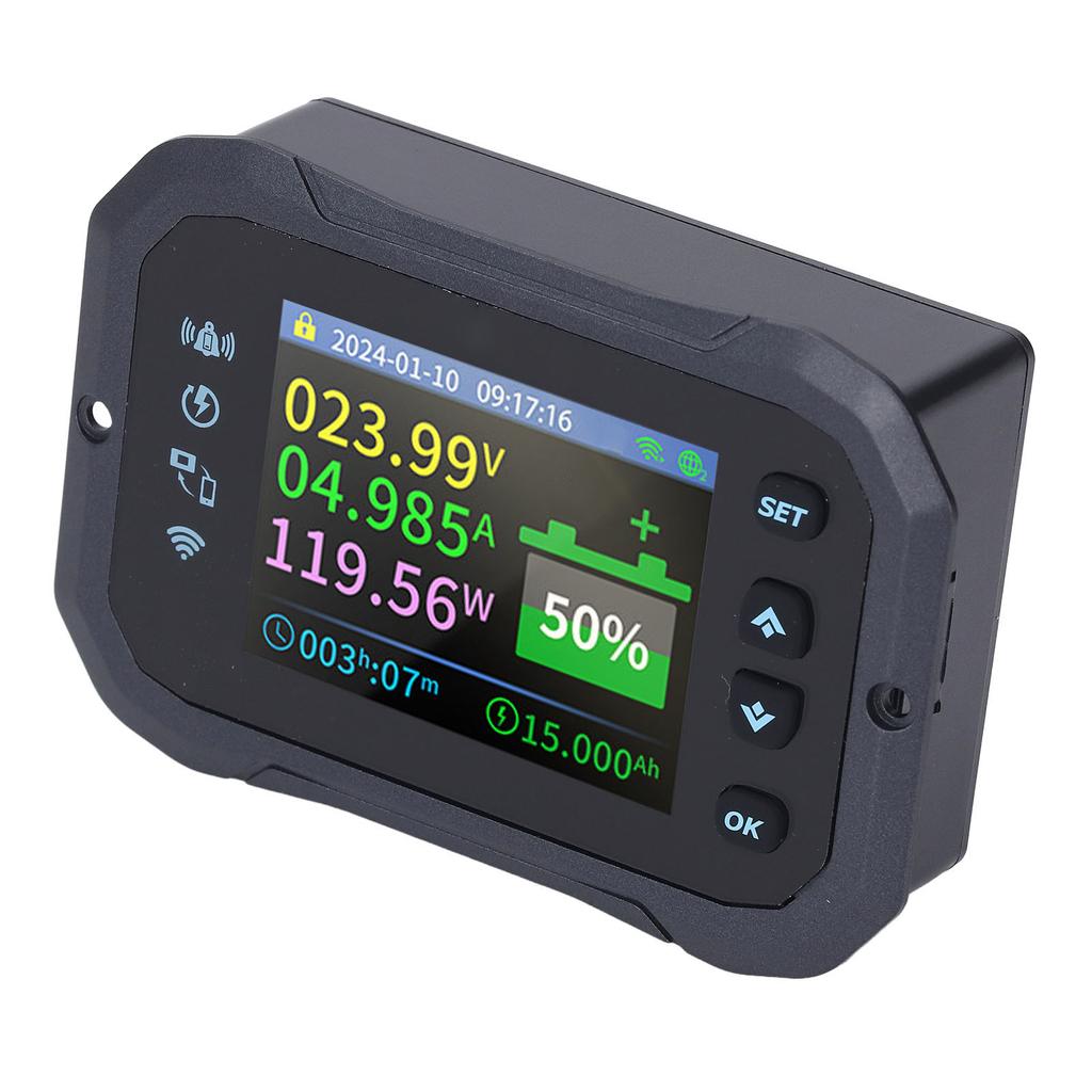 RV Coulomb Meter Wifi Remote Control Battery Capacity Power Voltmeter 10-100V 100A