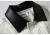 QIYOU 2026 Men's Japanese Retro Color Block Drawstring Lapel Casual Jacket