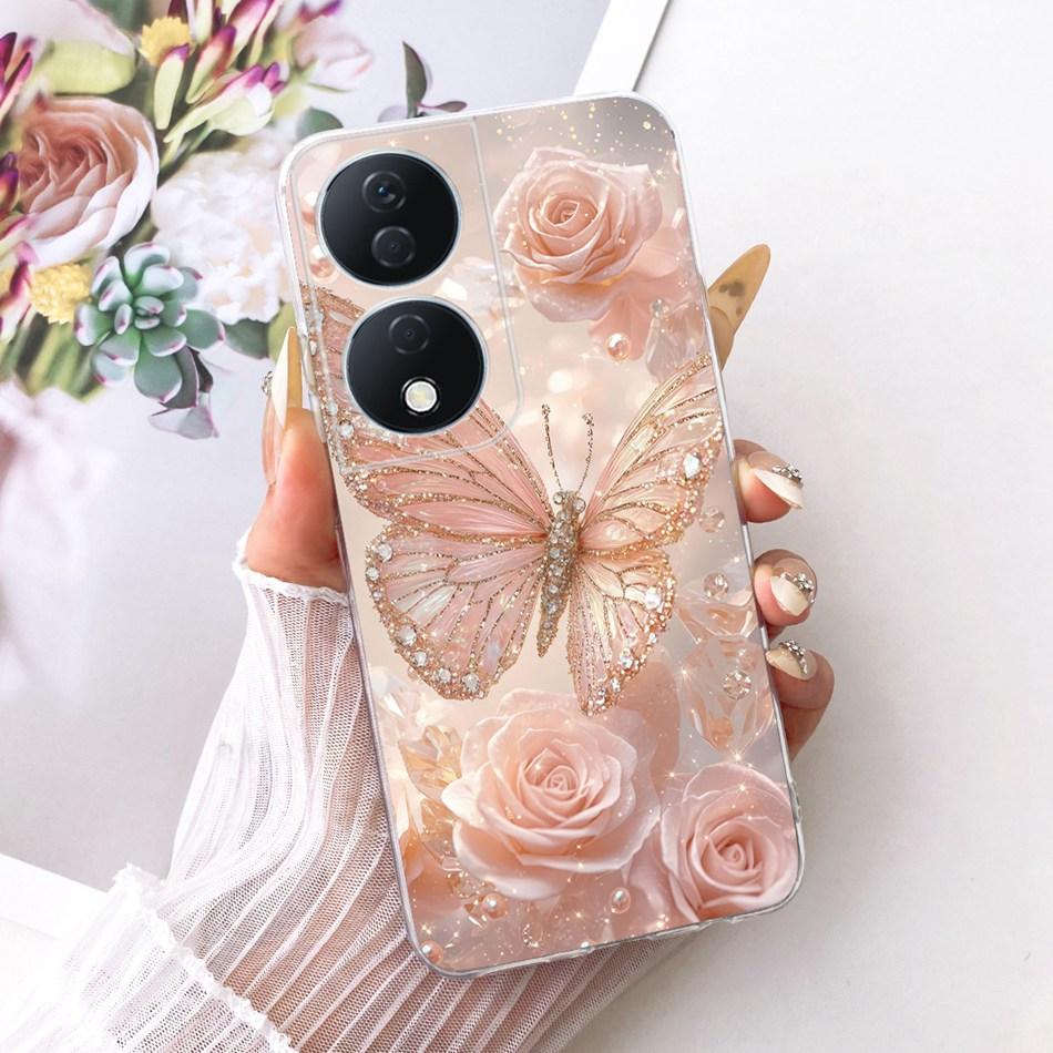 For Honor X7b CLK-LX2 2025 Cute Flower Butterfly Cat Painted Case For HonorX7b X 7B 4G 5G Soft Silicone TPU Phone Cases