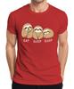Eat Sleep Sleep Sloth Three Cute Relaxed Gift Birthday Unisexs Tshirt