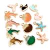 10pcs Enamel Animal Dolphin Shell Starfish Charms Pendant Cute for Earrings Necklace Bracelet Jewelry Findings Accessories