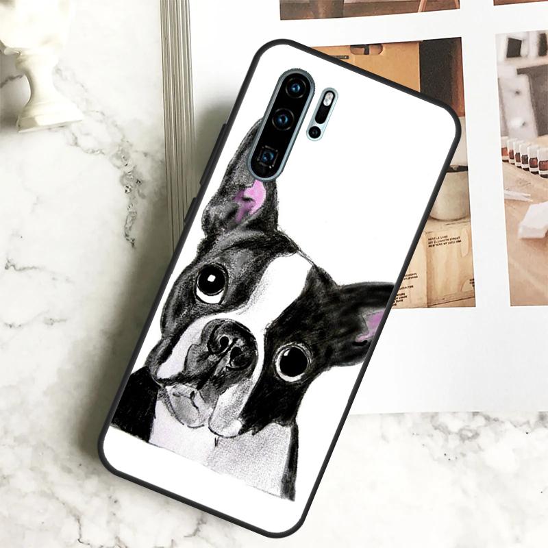 

Чехол для Huawei Nova 7i 8i 11i 12i 12s Y73 Y70 Y90 Y60 Y72 Y61 Y91 9 10 SE P40 Lite P30 Pro с изображением собаки Бостон-терьер Huawei Nova 8i