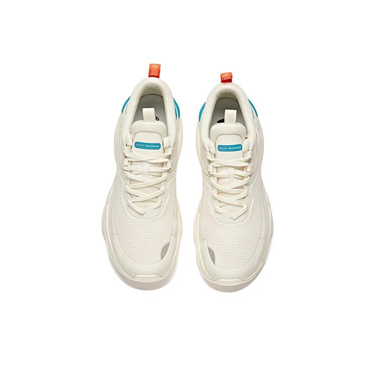 Anta X-Loop Technology Shock Absorption Non-Slip Wear-Resistant Breathable Low-Top Running Shoes Men Sneaker White Blue 912045552-4
