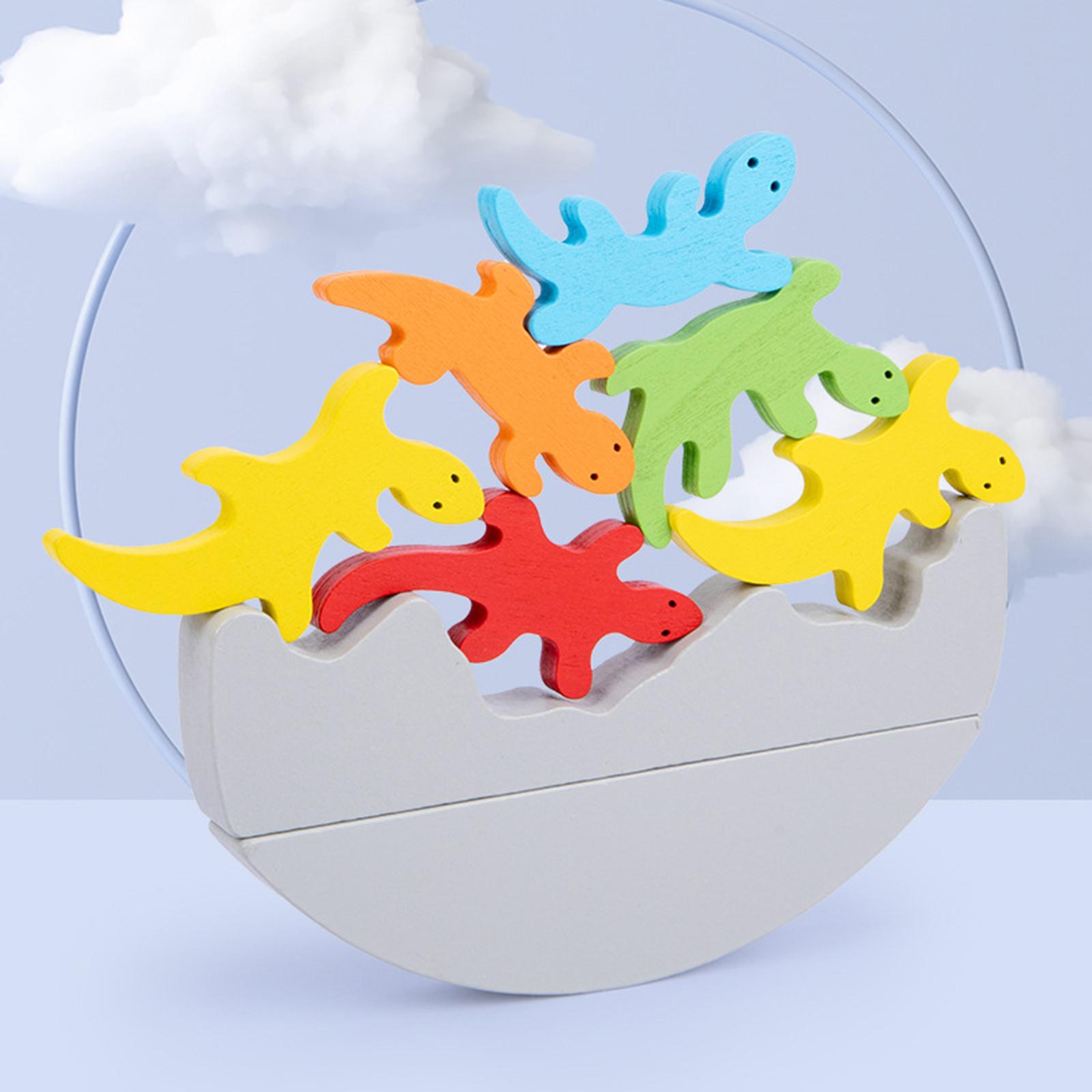 

Happy Stacking Geckos, A Wooden Stacking Toy For Toddlers, Brightly Colored Balancing Activity Toy, Improves Fine Motor Skills And Dexterity. One Size